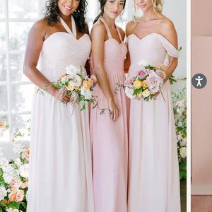 Convertible Bridesmaid Dress: Revelry Kennedy in Chiffon Sand